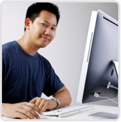 Guy at computer